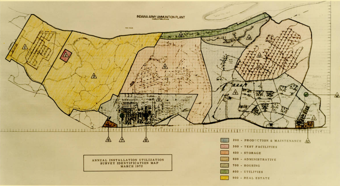 a map of Indiana Army Ammunition plant