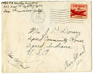 an envelope from a soldier during the Korean War
