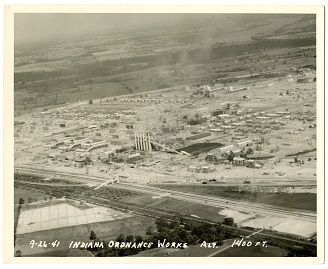 an aerial photograph of Indiana Ordnance works in 1941